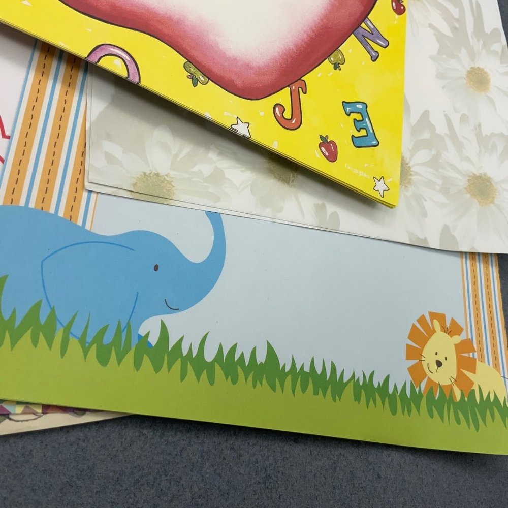Paper Lot Assortment Teacher Classroom Scrapbooking Apple Travel BTS - Picture 3 of 5